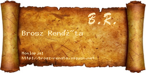 Brosz Renáta névjegykártya