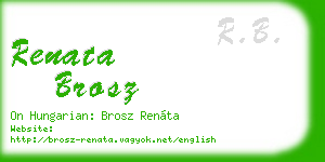 renata brosz business card